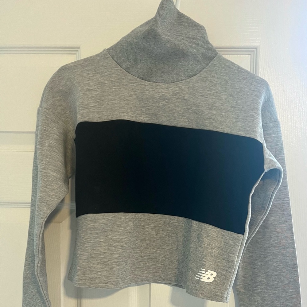 New Balance Cropped Turtleneck Sweatshirt